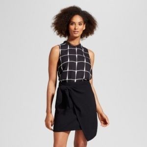 NWT Who What Wear Chiffon-Trim Woven Tank